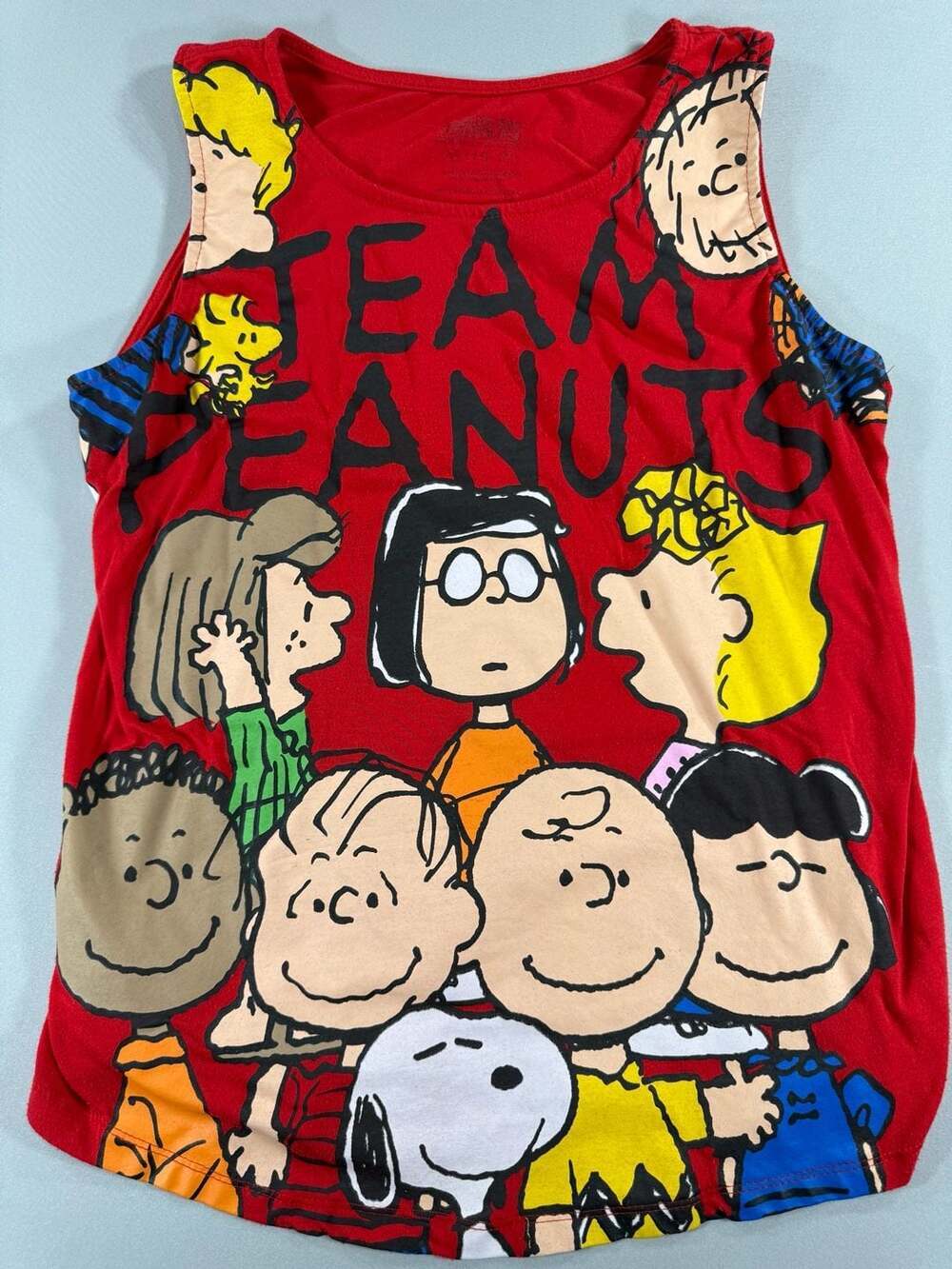 Peanuts Team Peanuts Characters Graphic Red Tank Top Size Youth XL 15-17